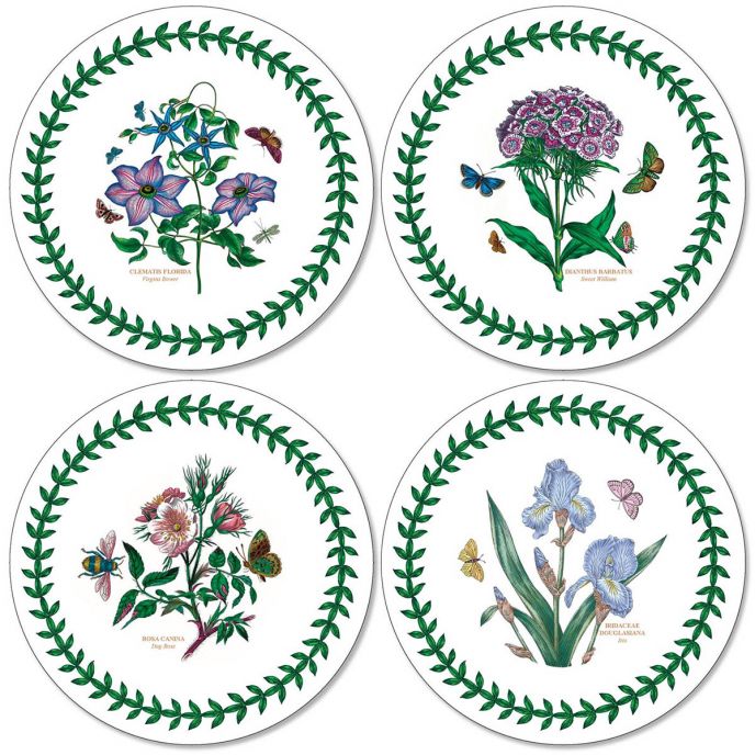 Botanic Garden Set of 4 Round Coasters