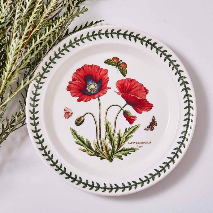 Botanic Garden Poppy Set of 6 Dinner Plates