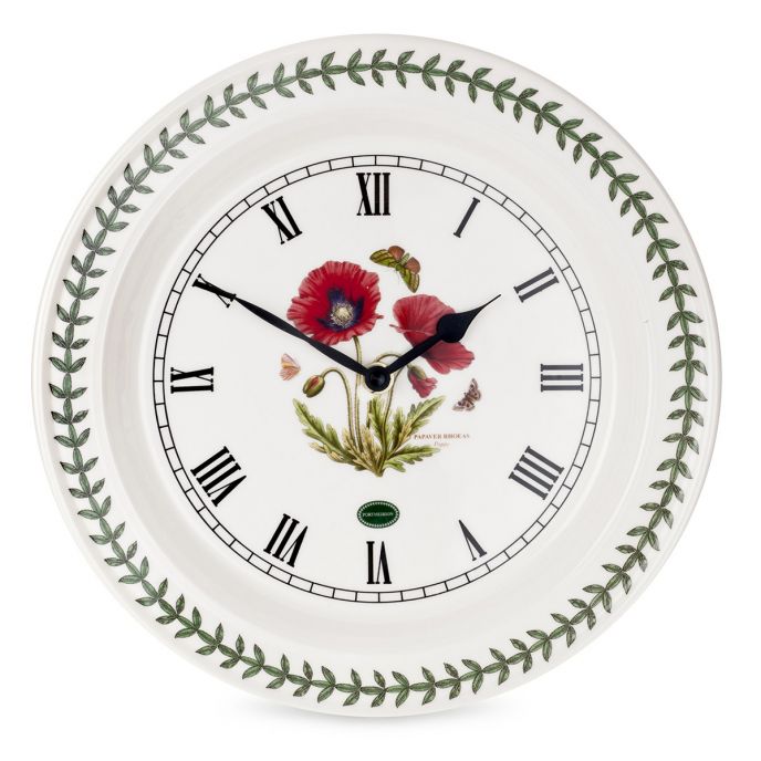 Botanic Garden Poppy Wall Clock