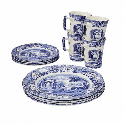 Spode Blue Italian 12 Piece Dinner Set