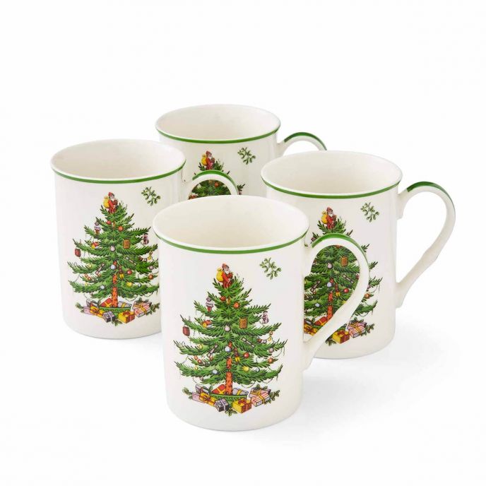 Christmas Tree Set of 4 Mugs