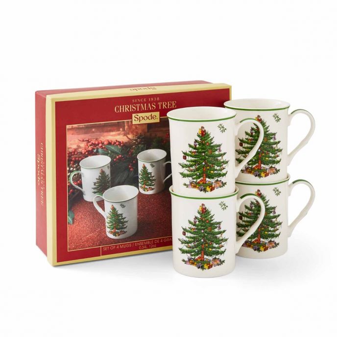 Christmas Tree Set of 4 Mugs