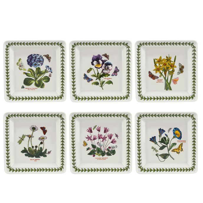 Botanic Garden Set of 6 Square Plates