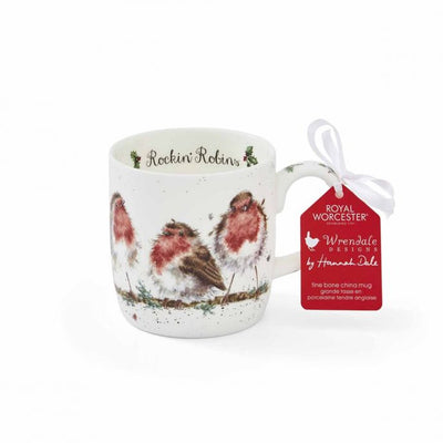 Cốc Royal Worcester Wrendale Designs Rockin Robins Fine Bone China Mug