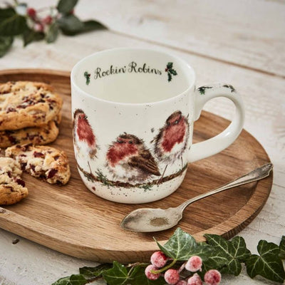 Cốc Royal Worcester Wrendale Designs Rockin Robins Fine Bone China Mug