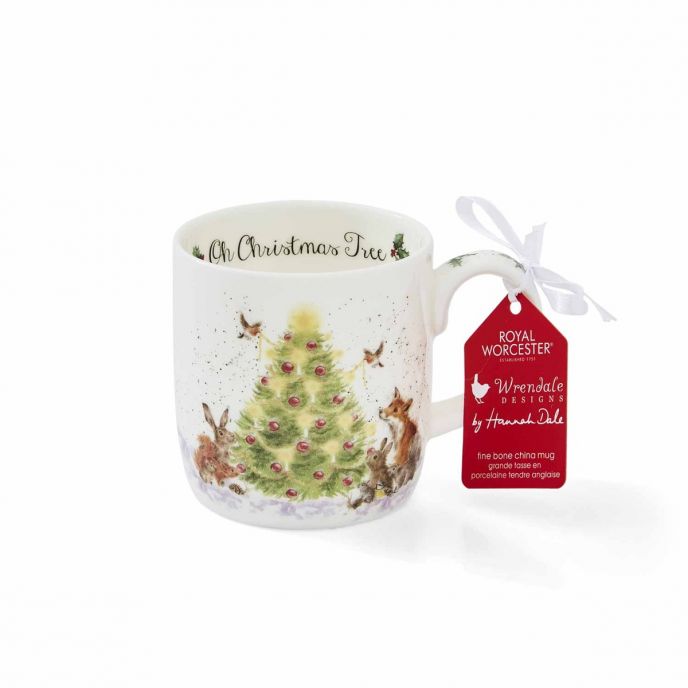 Royal Worcester Wrendale Designs Oh Christmas Tree Fine Bone China Cốc