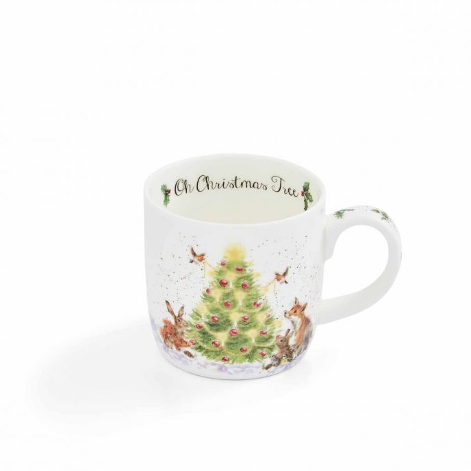 Royal Worcester Wrendale Designs Oh Christmas Tree Fine Bone China Cốc