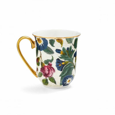 Creatures of Curiosity Cream Floral Mug