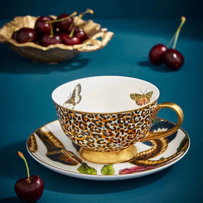 Creatures of Curiosity Leopard Cup & Saucer