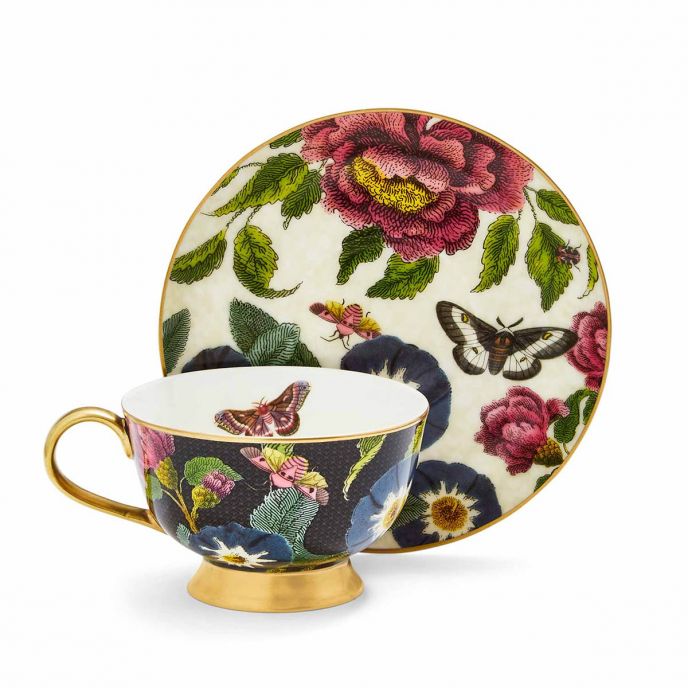 Creatures of Curiosity Dark Teacup & Saucer