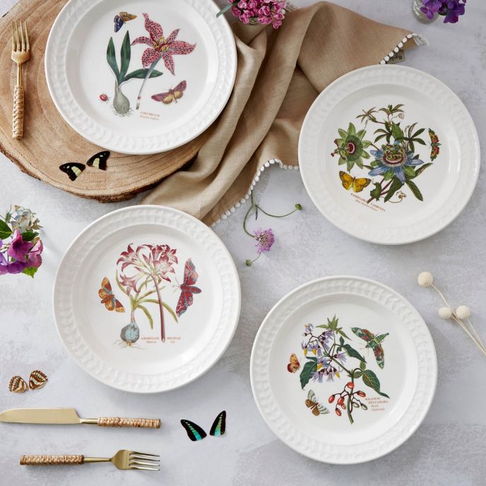 Botanic Garden Papilio set of 4 Dinner Plates