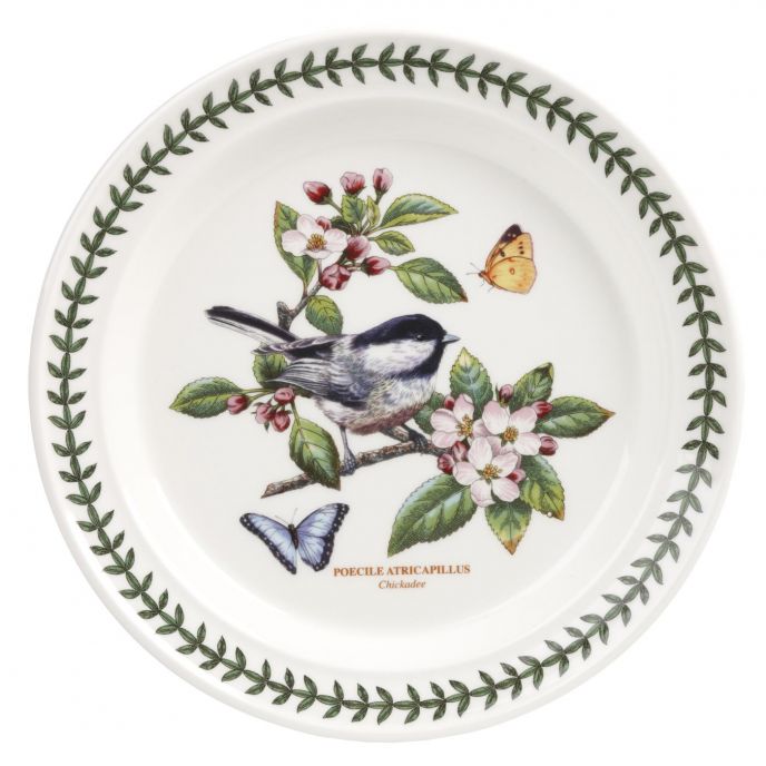 Portmeirion Botanic Garden Birds Plate 10 Inch Chickadee