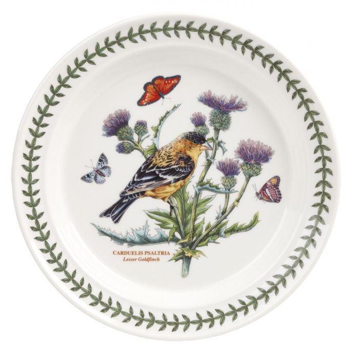 Portmeirion Botanic Garden Birds Plate 10 Inch Lesser Goldfinch