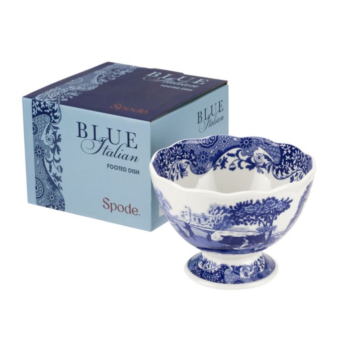 จานเท้าอิตาเลียน Spode Blue