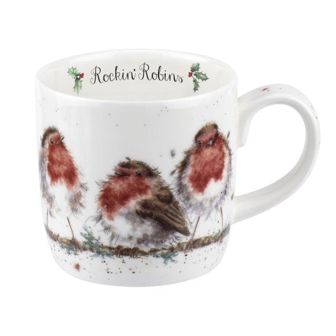 Cốc Royal Worcester Wrendale Designs Rockin Robins Fine Bone China Mug